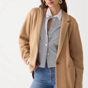 J.Crew Women's Relaxed Cecile Sweater Blazer (Tan), Size M